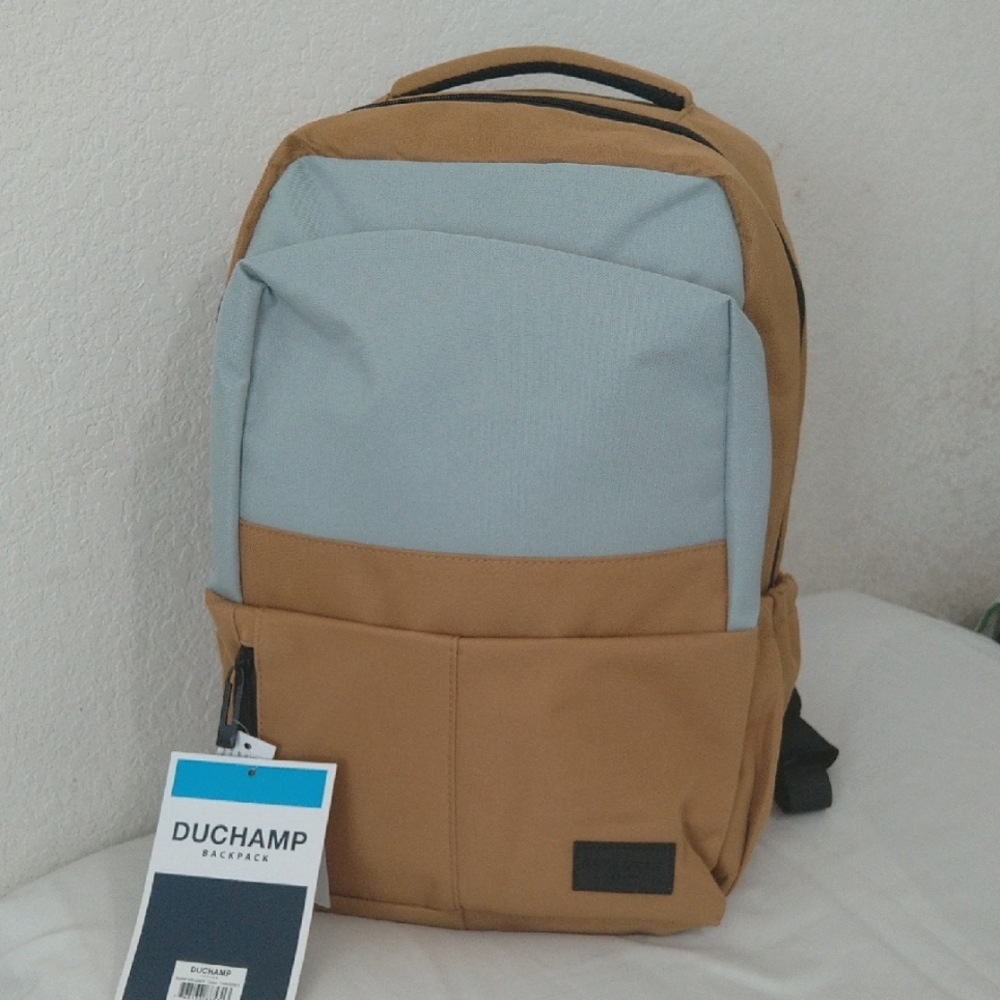 Duchamp Tan and Gray Backpack